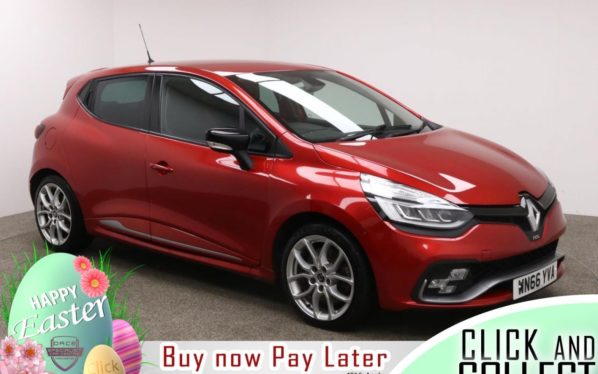 Used 2016 RED RENAULT CLIO Hatchback 1.6 RENAULTSPORT NAV 5d AUTO 198 BHP (reg. 2016-11-07) for sale in Manchester