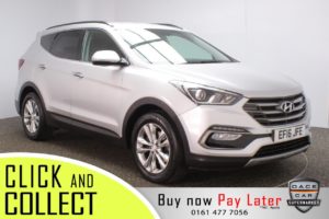 Used 2016 SILVER HYUNDAI SANTA FE 4x4 2.2 CRDI PREMIUM BLUE DRIVE 5DR 7 SEATS AUTO 197 BHP (reg. 2016-05-25) for sale in Stockport