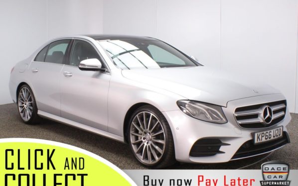 Used 2016 SILVER MERCEDES-BENZ E-CLASS Saloon 3.0 E 350 D AMG LINE PREMIUM PACKAGE  20" ALLOYS AMG 4DR AUTO 255 BHP (reg. 2016-09-27) for sale in Stockport