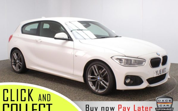 Used 2016 WHITE BMW 1 SERIES Hatchback 2.0 118D M SPORT 3DR AUTO 147 BHP + FREE 1 YEAR WARRANTY (reg. 2016-06-22) for sale in Stockport