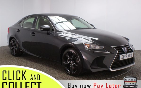 Used 2017 BLACK LEXUS IS Saloon 2.5 300H SPORT 4DR AUTO 179 BHP (reg. 2017-04-07) for sale in Stockport
