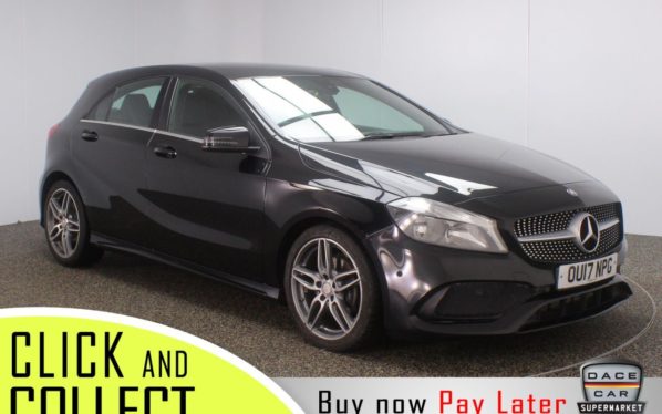Used 2017 BLACK MERCEDES-BENZ A-CLASS Hatchback 2.1 A 200 D AMG LINE EXECUTIVE 5DR 1 OWNER 134 BHP + FREE 1 YEAR WARRANTY (reg. 2017-03-21) for sale in Stockport
