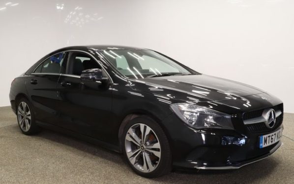 Used 2017 BLACK MERCEDES-BENZ CLA Coupe 1.6 CLA 180 SPORT 4d 121 BHP (reg. 2017-11-23) for sale in Manchester