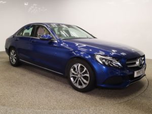 Used 2017 BLUE MERCEDES-BENZ C-CLASS Saloon 1.6 C200 D SPORT 4d AUTO 136 BHP (reg. 2017-05-22) for sale in Manchester
