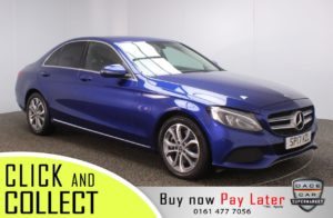 Used 2017 BLUE MERCEDES-BENZ C-CLASS Saloon 2.1 C300 H SPORT 4DR 1 OWNER AUTO 204 BHP (reg. 2017-03-24) for sale in Stockport