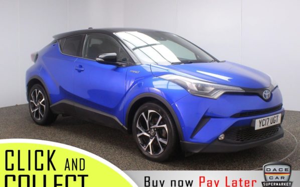 Used 2017 BLUE TOYOTA CHR Hatchback 1.8 DYNAMIC 5DR 1 OWNER AUTO 122 BHP FREE 6 MONTHS WARRANTY (reg. 2017-05-23) for sale in Stockport