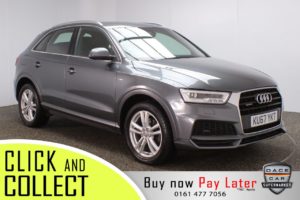 Used 2017 GREY AUDI Q3 4x4 2.0 TFSI QUATTRO S LINE EDITION 5DR 1 OWNER AUTO 178 BHP + FREE 1 YEAR WARRANTY (reg. 2017-10-11) for sale in Stockport