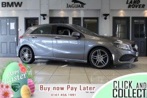 Used 2017 GREY MERCEDES-BENZ A-CLASS Hatchback 1.6 A 160 AMG LINE EXECUTIVE 5d 102 BHP (reg. 2017-09-25) for sale in Hazel Grove