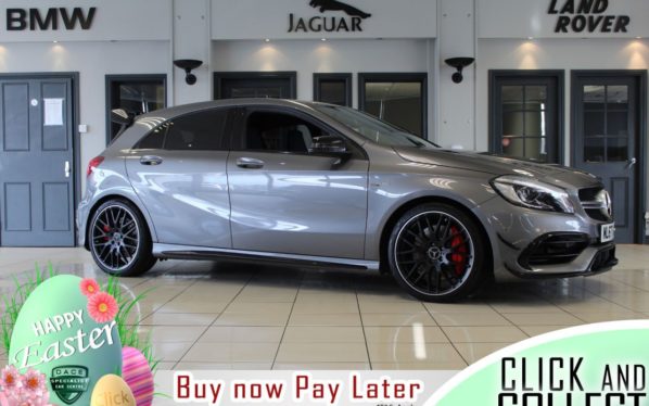 Used 2017 GREY MERCEDES-BENZ A-CLASS Hatchback 2.0 AMG A 45 4MATIC 5d AUTO 375 BHP (reg. 2017-12-22) for sale in Hazel Grove