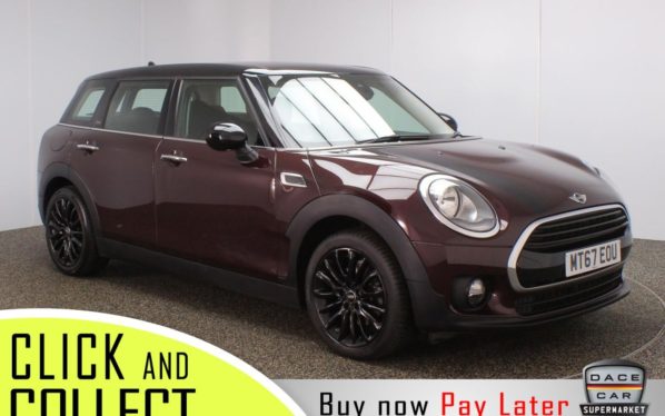 Used 2017 MAROON MINI CLUBMAN Estate 1.5 COOPER BLACK 5DR 134 BHP (reg. 2017-10-30) for sale in Stockport