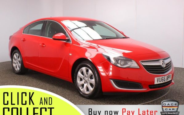 Used 2017 RED VAUXHALL INSIGNIA Hatchback 1.6 TECH LINE CDTI 5DR 1 OWNER AUTO 134 BHP (reg. 2017-01-19) for sale in Stockport