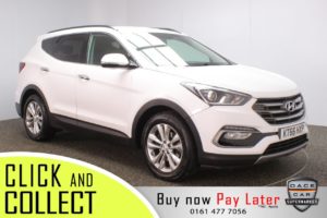 Used 2017 WHITE HYUNDAI SANTA FE 4x4 2.2 CRDI PREMIUM BLUE DRIVE 5DR 1 OWNER AUTO 197 BHP (reg. 2017-01-28) for sale in Stockport