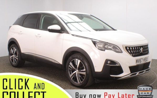 Used 2017 WHITE PEUGEOT 3008 Hatchback 1.2 PURETECH S/S ALLURE 5DR 1 OWNER 130 BHP (reg. 2017-09-04) for sale in Stockport