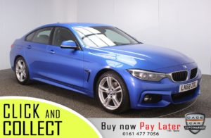 Used 2018 BLUE BMW 4 SERIES GRAN COUPE Coupe 2.0 420D M SPORT GRAN COUPE 4DR 1OWNER AUTO 188 BHP (reg. 2018-11-27) for sale in Stockport