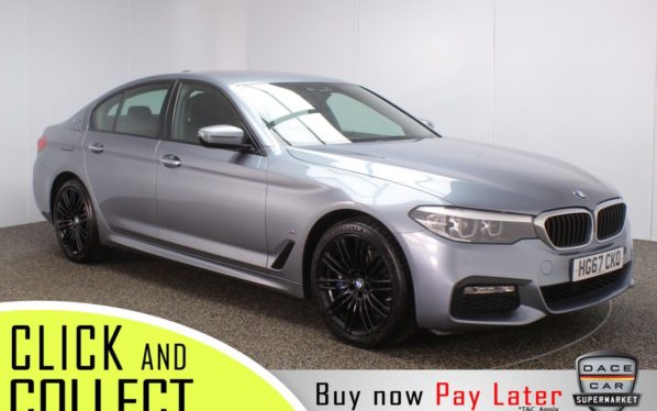 Used 2018 BLUE BMW 5 SERIES Saloon 2.0 530E M SPORT 4DR AUTO 249 BHP 1 OWNER (reg. 2018-01-15) for sale in Stockport