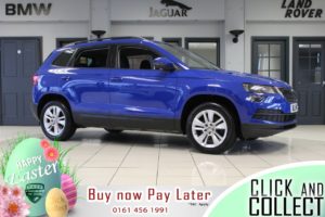 Used 2018 BLUE SKODA KAROQ Estate 1.6 SE TECHNOLOGY TDI 5d 114 BHP (reg. 2018-08-29) for sale in Hazel Grove
