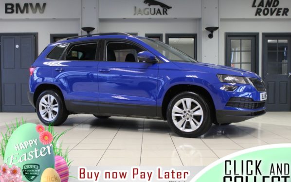 Used 2018 BLUE SKODA KAROQ Estate 1.6 SE TECHNOLOGY TDI 5d 114 BHP (reg. 2018-08-29) for sale in Hazel Grove