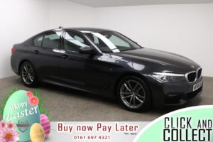 Used 2018 GREY BMW 5 SERIES Saloon 2.0 520I M SPORT 4d AUTO 181 BHP (reg. 2018-10-16) for sale in Manchester