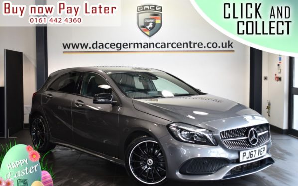 Used 2018 GREY MERCEDES-BENZ A-CLASS Hatchback 1.5 A 180 D AMG LINE [PREMIUM] 5DR AUTO 107 BHP (reg. 2018-01-29) for sale in Bolton