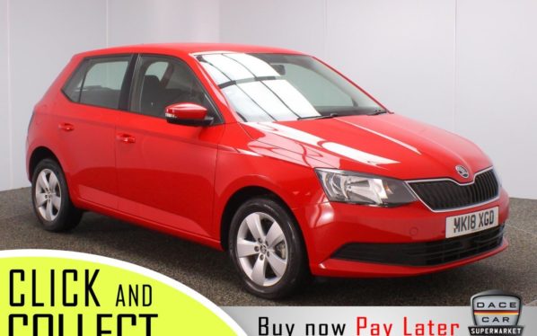 Used 2018 RED SKODA FABIA Hatchback 1.0 SE TSI DSG 5DR 1 OWNER AUTO 109 BHP + FREE 1 YEAR WARRANTY (reg. 2018-03-26) for sale in Stockport
