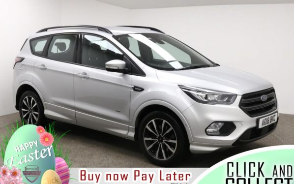 Used 2018 SILVER FORD KUGA Hatchback 1.5 ST-LINE 5d AUTO 180 BHP (reg. 2018-05-31) for sale in Manchester