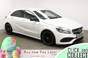 Used 2018 WHITE MERCEDES-BENZ A-CLASS Hatchback 1.6 A 180 AMG LINE EXECUTIVE 5d 121 BHP (reg. 2018-02-20) for sale in Manchester