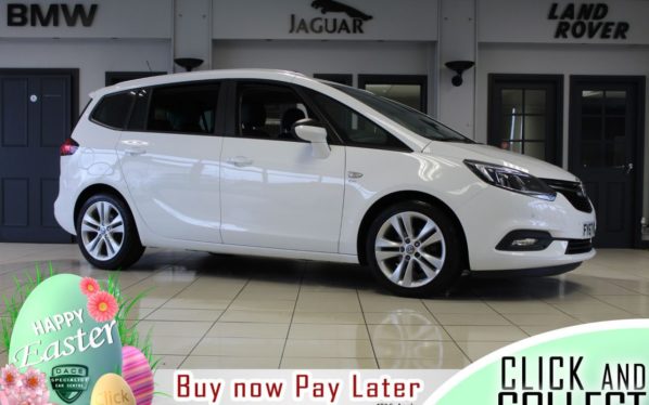 Used 2018 WHITE VAUXHALL ZAFIRA TOURER MPV 1.4 SRI NAV 5d AUTO 138 BHP (reg. 2018-01-19) for sale in Hazel Grove