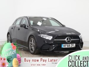 Used 2019 BLACK MERCEDES-BENZ A-CLASS Hatchback 1.3 A 180 AMG LINE 5d AUTO 135 BHP (reg. 2019-01-31) for sale in Hazel Grove