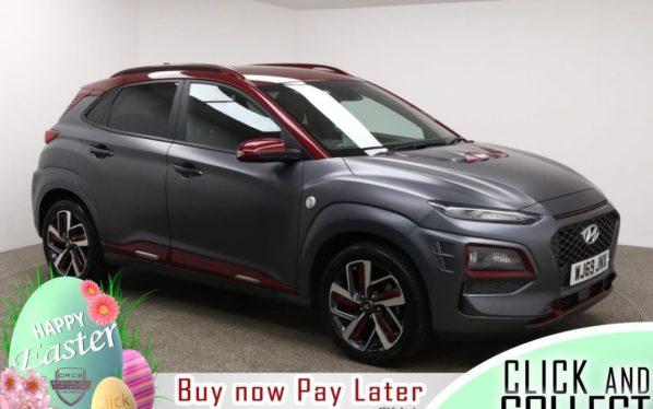 Used 2019 GREY HYUNDAI KONA Hatchback 1.6 IRON MAN EDITION 5d AUTO 175 BHP (reg. 2019-09-06) for sale in Manchester