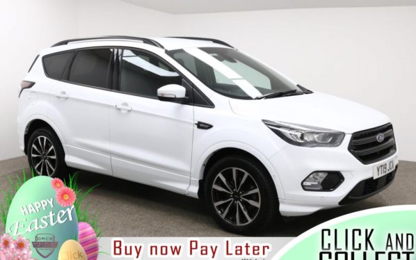 Used 2019 WHITE FORD KUGA Hatchback 1.5 ST-LINE 5d AUTO 148 BHP (reg. 2019-08-23) for sale in Manchester