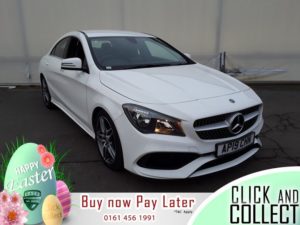 Used 2019 WHITE MERCEDES-BENZ CLA Saloon 1.6 CLA 180 AMG LINE 4d AUTO 121 BHP (reg. 2019-03-15) for sale in Hazel Grove