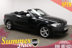 Used 2012 BLACK BMW 1 SERIES Convertible 2.0 118I EXCLUSIVE EDITION 2d 141 BHP (reg. 2012-11-05) for sale in Manchester