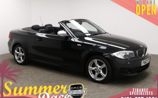 Used 2012 BLACK BMW 1 SERIES Convertible 2.0 118I EXCLUSIVE EDITION 2d 141 BHP (reg. 2012-11-05) for sale in Manchester