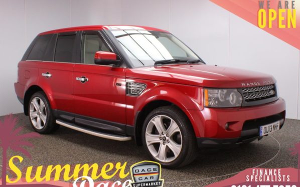 Used 2013 RED LAND ROVER RANGE ROVER SPORT 4x4 3.0 SDV6 HSE BLACK 5DR AUTO 255 BHP (reg. 2013-03-01) for sale in Stockport