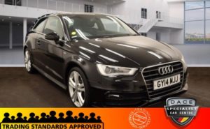 Used 2014 BLACK AUDI A3 Hatchback 1.6 TDI S LINE 3d AUTO 104 BHP (reg. 2014-06-30) for sale in Hazel Grove