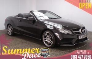 Used 2014 BLACK MERCEDES-BENZ E-CLASS Convertible 2.1 E220 BLUETEC AMG LINE 2DR AUTO 174 BHP (reg. 2014-11-19) for sale in Stockport