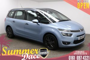 Used 2014 BLUE CITROEN C4 GRAND PICASSO MPV 1.6 THP EXCLUSIVE 5d 154 BHP (reg. 2014-07-16) for sale in Manchester