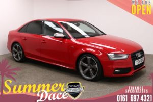 Used 2014 RED AUDI A4 Saloon 2.0 TDI BLACK EDITION 4d AUTO 174 BHP (reg. 2014-06-26) for sale in Manchester