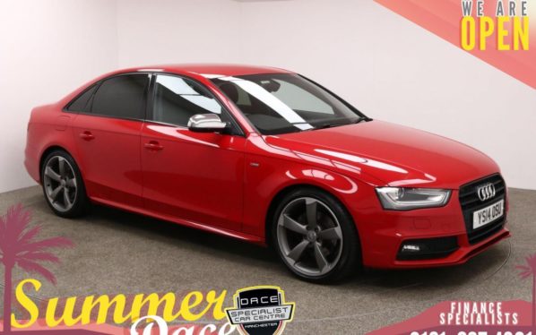 Used 2014 RED AUDI A4 Saloon 2.0 TDI BLACK EDITION 4d AUTO 174 BHP (reg. 2014-06-26) for sale in Manchester