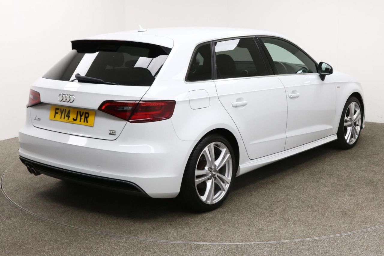 Used 2014 WHITE AUDI A3 Hatchback 2.0 SPORTBACK TDI QUATTRO S LINE 5d