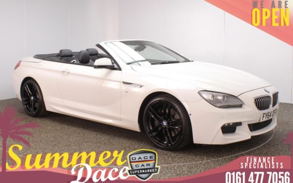 Used 2014 WHITE BMW 6 SERIES Convertible 3.0 640D M SPORT 2DR AUTO 309 BHP (reg. 2014-09-27) for sale in Stockport