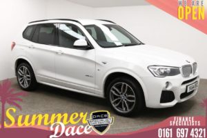 Used 2014 WHITE BMW X3 Estate 3.0 XDRIVE30D M SPORT 5d AUTO 255 BHP (reg. 2014-09-01) for sale in Manchester