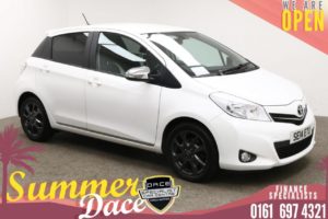 Used 2014 WHITE TOYOTA YARIS Hatchback 1.3 VVT-I TREND 5d 99 BHP (reg. 2014-06-27) for sale in Manchester