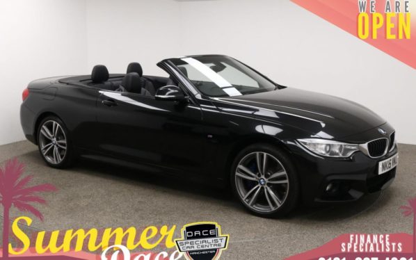 Used 2015 BLACK BMW 4 SERIES Convertible 3.0 435D XDRIVE M SPORT 2d AUTO 309 BHP (reg. 2015-03-06) for sale in Manchester