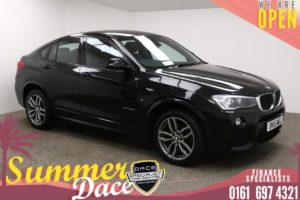 Used 2015 BLACK BMW X4 Coupe 2.0 XDRIVE20D M SPORT 4d AUTO 188 BHP (reg. 2015-06-15) for sale in Manchester
