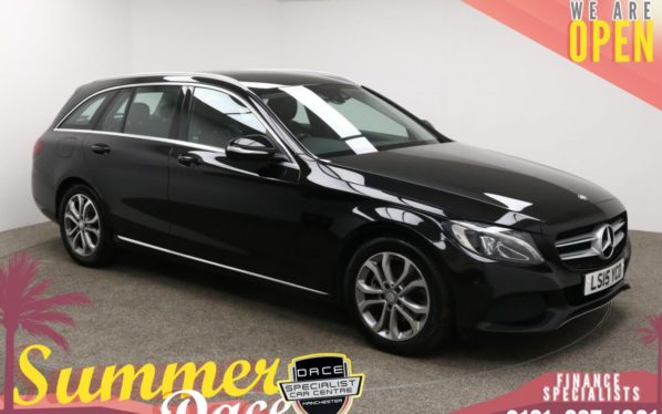 Used 2015 BLACK MERCEDES-BENZ C-CLASS Estate 2.1 C220 BLUETEC SPORT 5d 170 BHP (reg. 2015-04-16) for sale in Manchester