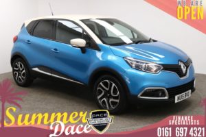 Used 2015 BLUE/CREAM RENAULT CAPTUR Hatchback 0.9 DYNAMIQUE S MEDIANAV ENERGY TCE S/S 5d 90 BHP (reg. 2015-03-30) for sale in Manchester