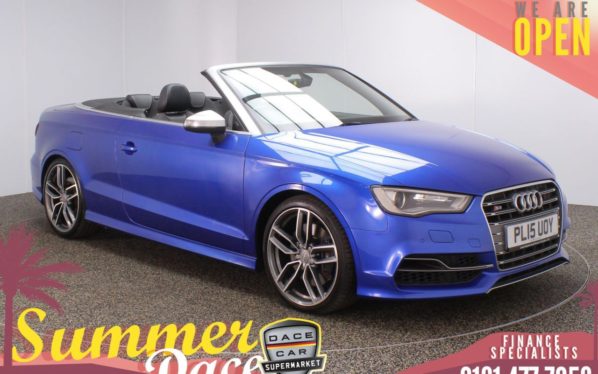 Used 2015 BLUE AUDI S3 Convertible 2.0 S3 QUATTRO 2DR AUTO 296 BHP (reg. 2015-07-31) for sale in Stockport