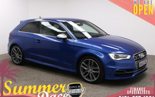 Used 2015 BLUE AUDI S3 Hatchback 2.0 S3 QUATTRO 3d AUTO 296 BHP (reg. 2015-09-28) for sale in Manchester