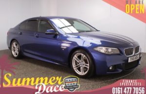Used 2015 BLUE BMW 5 SERIES Saloon 2.0 520D M SPORT 4DR AUTO 188 BHP (reg. 2015-05-18) for sale in Stockport